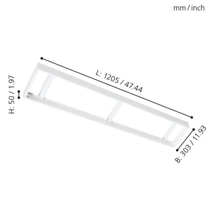 Eglo - Ramme til loftpanel 1205x303mm