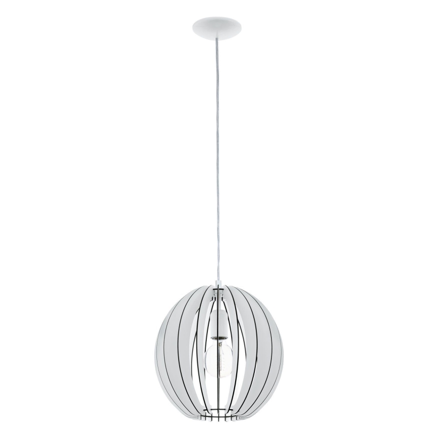 Eglo 63247 - Pendel COSSANO PRO 1xE27/60W/230V diameter 30 cm hvid