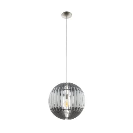 Eglo 63256 - Pendel på wire OLMERO PRO 1xE27/60W/230V Ø 40 cm grå/hvid