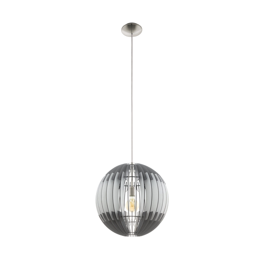 Eglo 63256 - Pendel på wire OLMERO PRO 1xE27/60W/230V Ø 40 cm grå/hvid