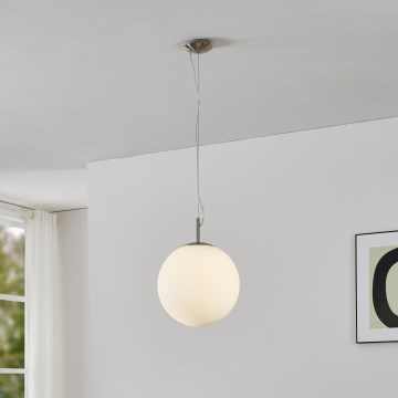 Eglo 63269 - Pendel på wire PIEDALE 1xE27/60W/230V Ø 35 cm mat krom