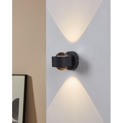 Eglo 64496 - LED-væglampe ONO PRO 2xLED/2,5W/230V antracit