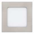 Eglo 64608 - LED indbygningslampe FUEVA 1 PRO LED/5,5W/230V 3000K 12x12 cm mat krom