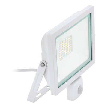 Eglo 64877 - LED projektør med sensor FILETTI LED/50W/230V 3000K IP44 hvid
