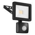 Eglo 64878 - LED projektør med sensor FILETTI LED/10W/230V 4000K IP44 sort