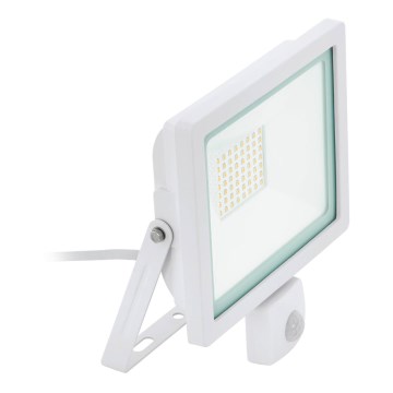 Eglo 64885 - LED projektør med sensor FILETTI LED/30W/230V 4000K IP44 hvid