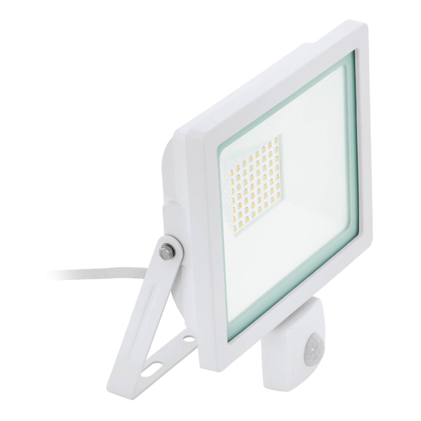 Eglo 64886 - LED projektør med sensor FILETTI LED/50W/230V 4000K IP44 hvid