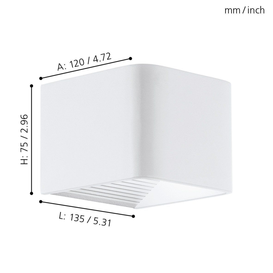 Eglo 65043 - Udendørs LED væglampe DONINNI PRO LED/5W/230V IP44 hvid