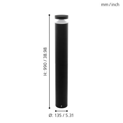 Eglo 65058 - LED udendørslampe MELZO PRO LED/11W/230V 3000K IP65 sort