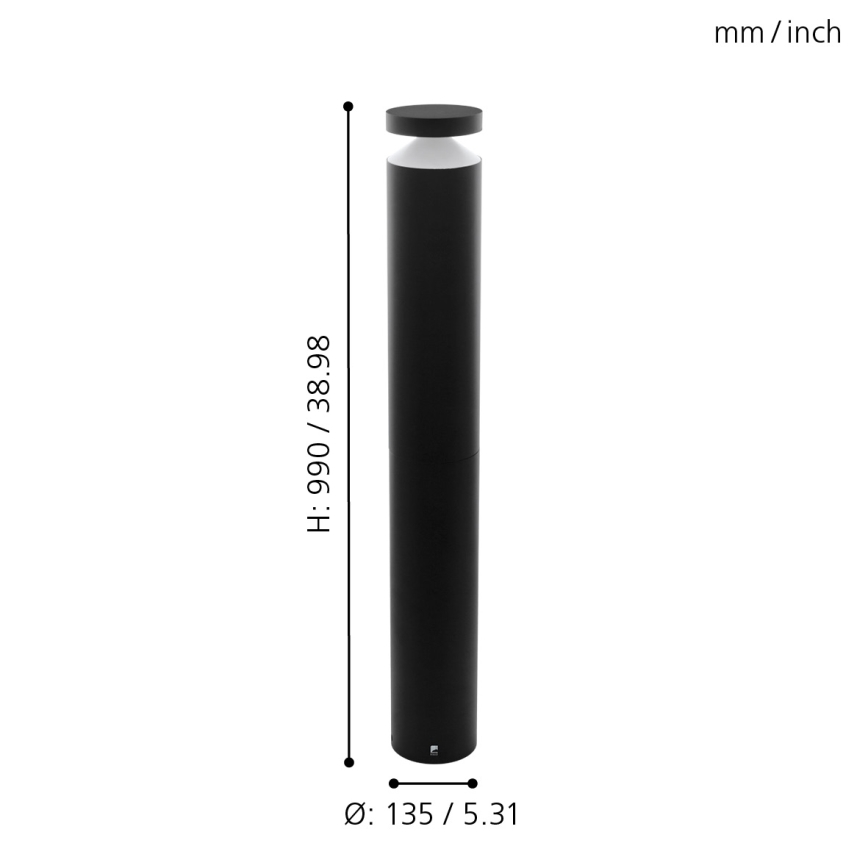 Eglo 65058 - LED udendørslampe MELZO PRO LED/11W/230V 3000K IP65 sort