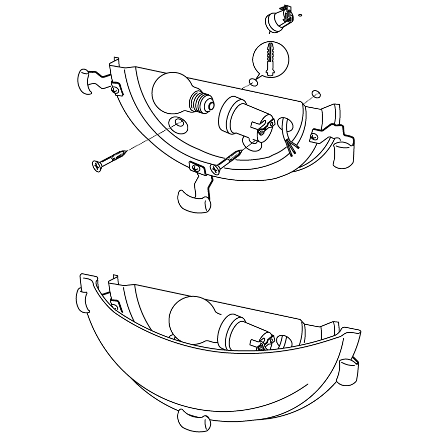 Eglo - Væglampe 1xE27/60W/230V med alabastglas