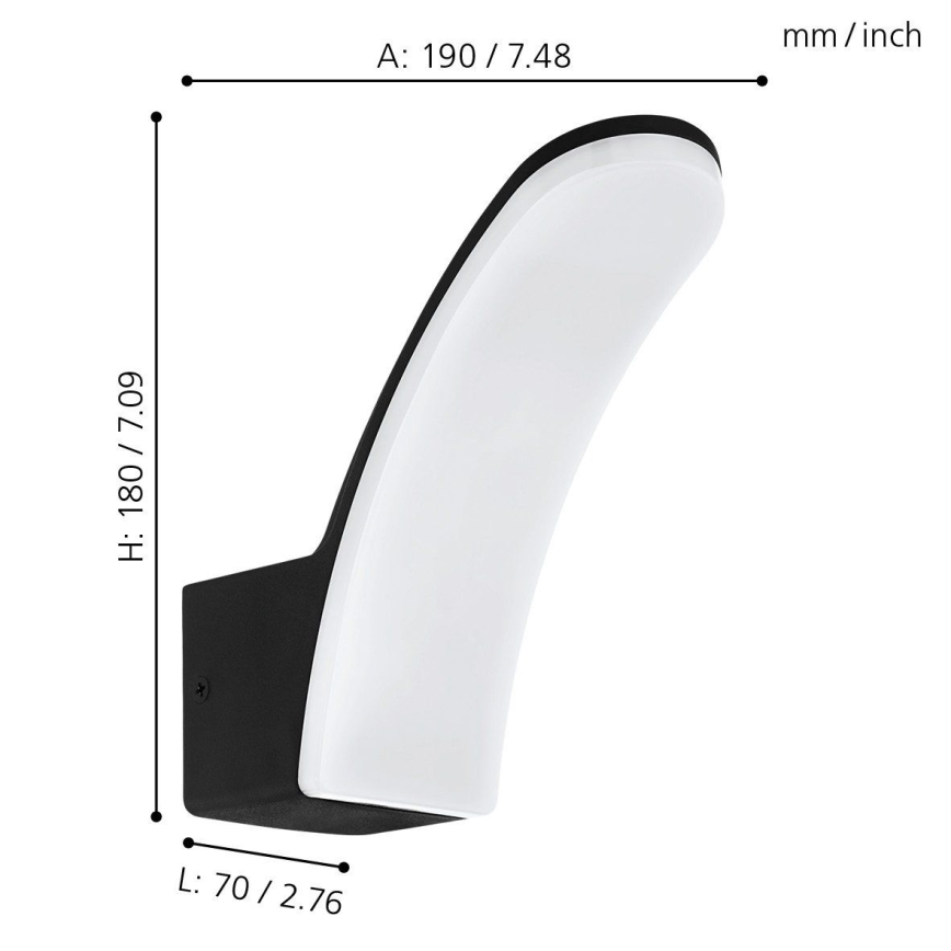 Eglo 74021 - Udendørs LED væglampe LACONELLA LED/11,5W/230V 4000K IP44