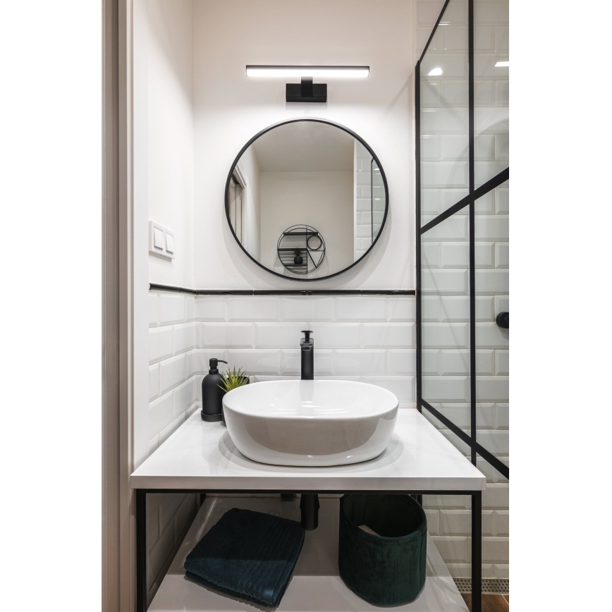 Eglo 74061 - LED spejllampe til badeværelse GALENZANA LED/7,4W/230V 4000K 40 cm IP44 sort