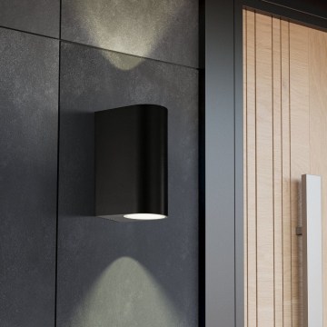 Eglo 74068 - Udendørs væglampe SCOGLIERA-E 2xGU10/5W/230V IP44 sort
