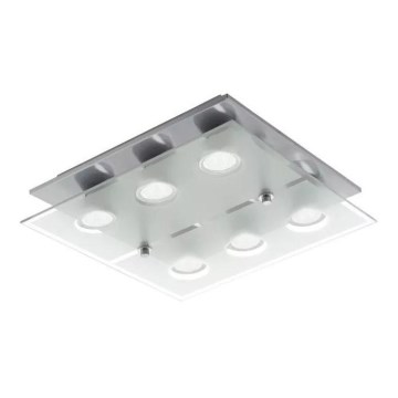 Eglo 75342 - LED-dæmpbar loftlampe CABO-SD 6xGU10/5W/230V 34x34 cm mat krom