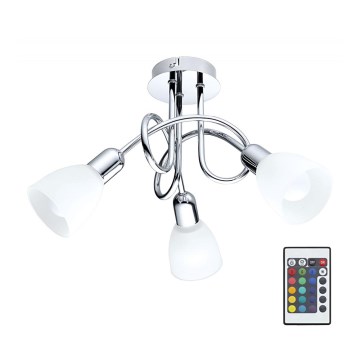 Eglo 75357 - LED loftlampe dæmpbar RGB-farver DAKAR-C 3xE14/4W/230V + fjernbetjening