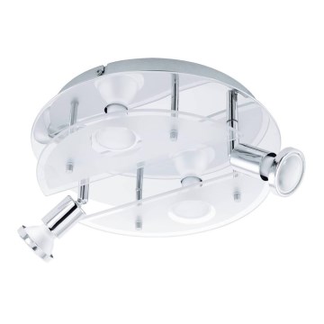 Eglo 75381 - LED spotlampe m. RGBW-farver dæmpbar CABO-C 4xGU10/4W/230V + fjernbetjening