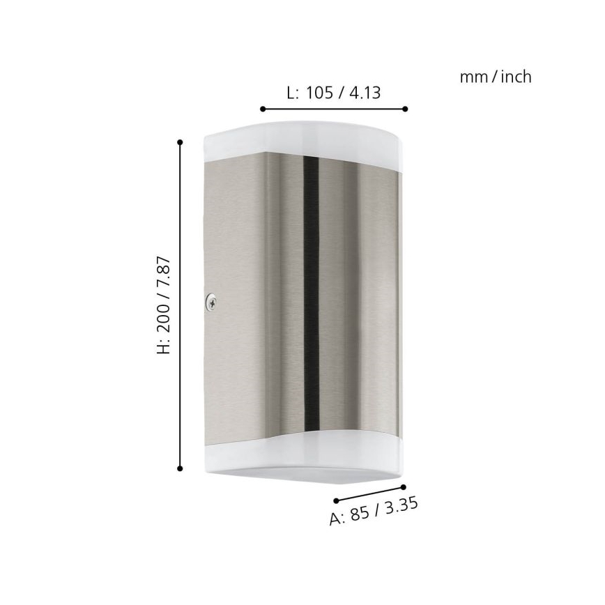 Eglo - Udendørs LED væglampe 2xGU10/4,6W/230V IP44