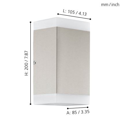 Eglo - Udendørs LED væglampe 2xGU10/4,6W/230V IP44