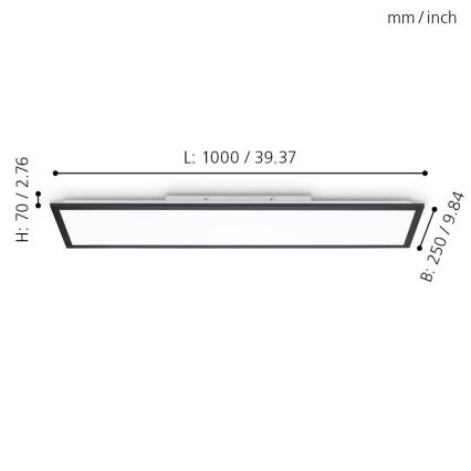 Eglo - LED panel dæmpbart LED/25W/230V 2700-5000K + fjernbetjening