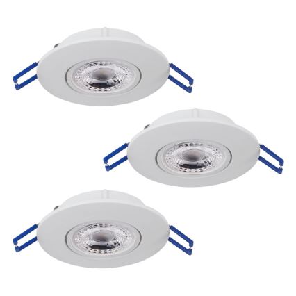 Eglo 75763 - SÆT 3x LED indbygningslampe ZUJAR LED/3,4W/230V hvid