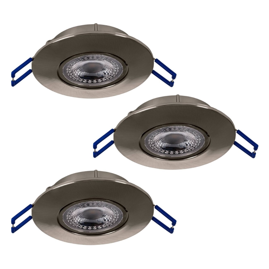 Eglo 75765 - SÆT 3x LED indbygningslampe ZUJAR LED/3,4W/230V mat krom