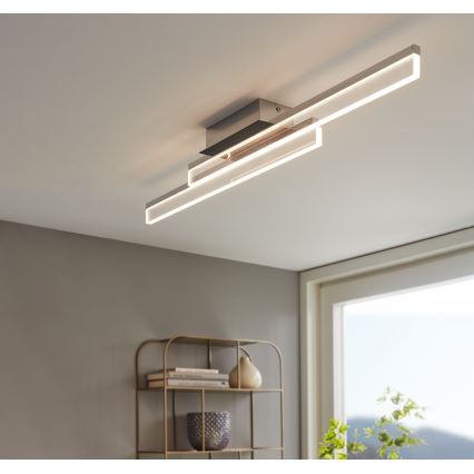Eglo 780433 - LED loftlampe til badeværelse YANGUAS 2xLED/11W/230V 3000K IP44 mat krom