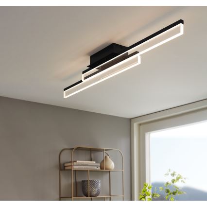 Eglo 780433 - LED badeværelsesloftlampe YANGUAS 2xLED/11W/230V 3000K IP44 sort