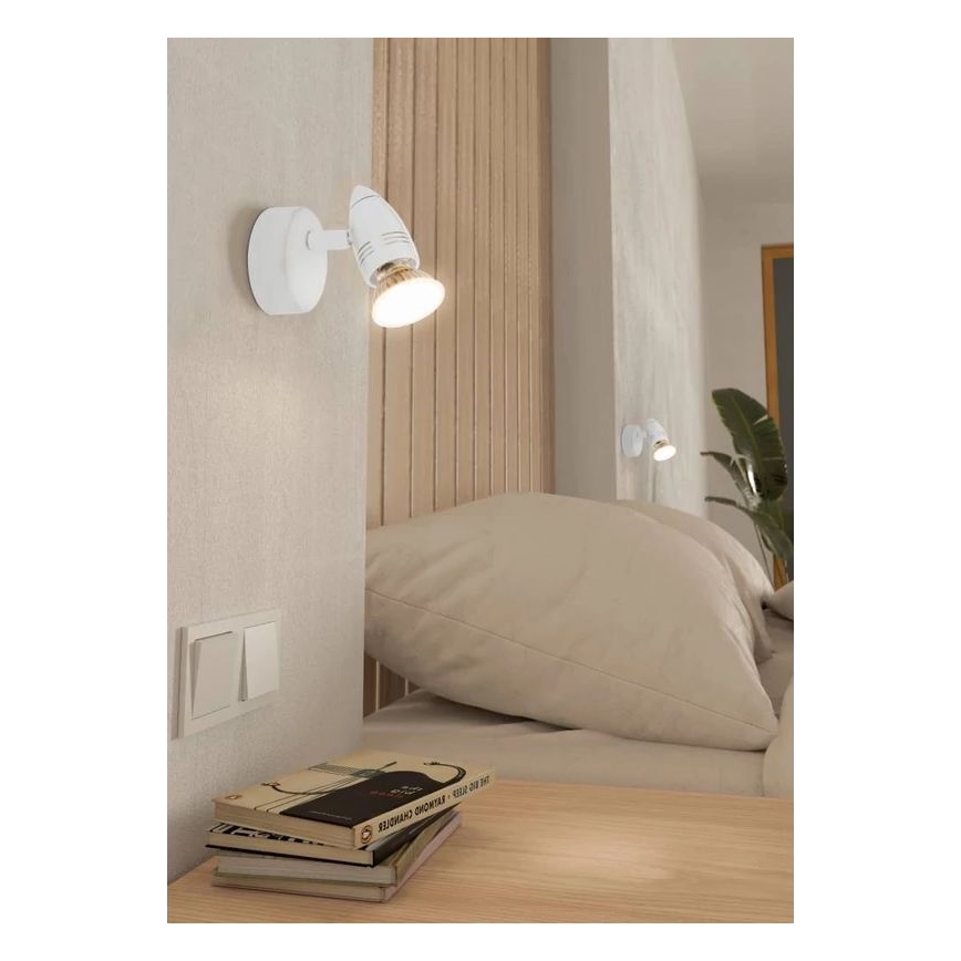 Eglo 780447 - LED vægspot SABADELL 1xGU10/2,8W/230V 3000K hvid