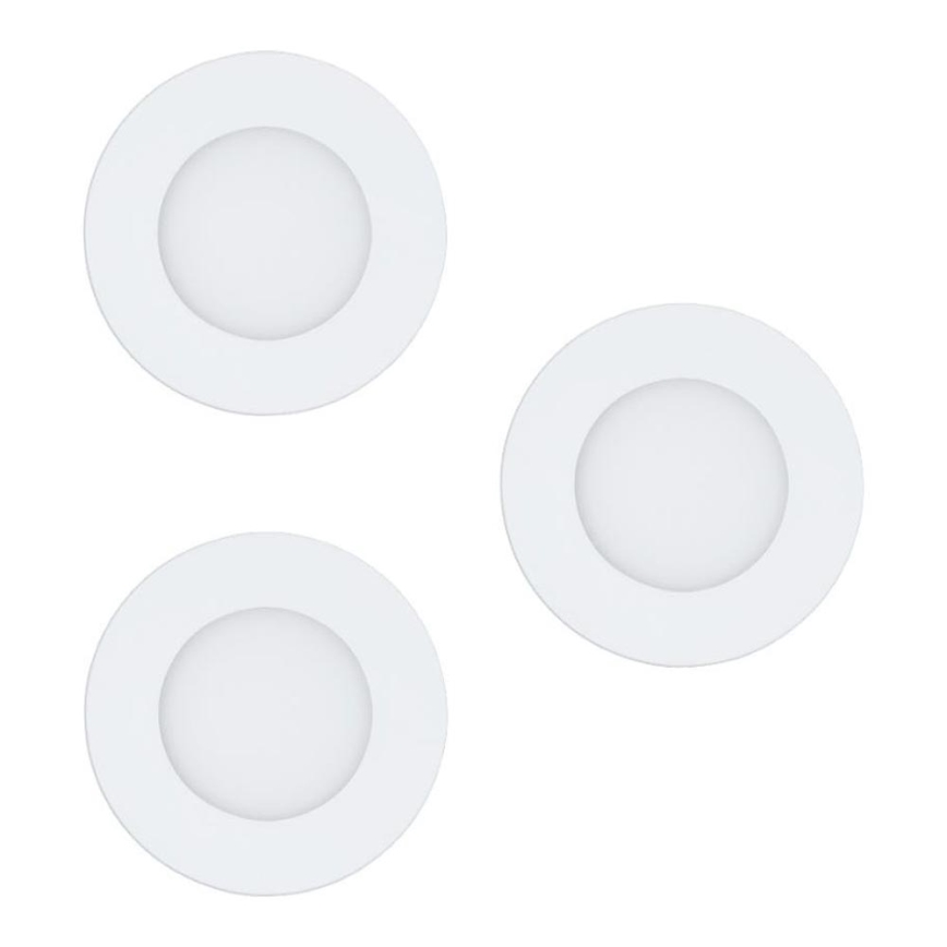 Eglo 78195 - Sæt med 3 LED-indbygningsspots FUEVA LED/2,7W/230V Ø 8,5 cm