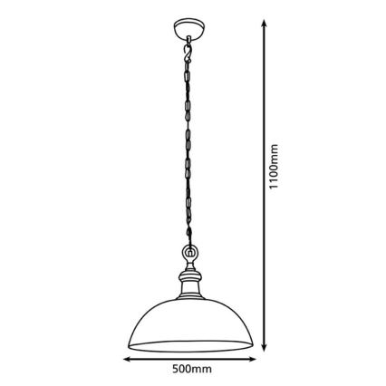 Eglo 78301 - Lysekrone i snor EASINGTON 1xE27/60W/230V Ø 500 mm