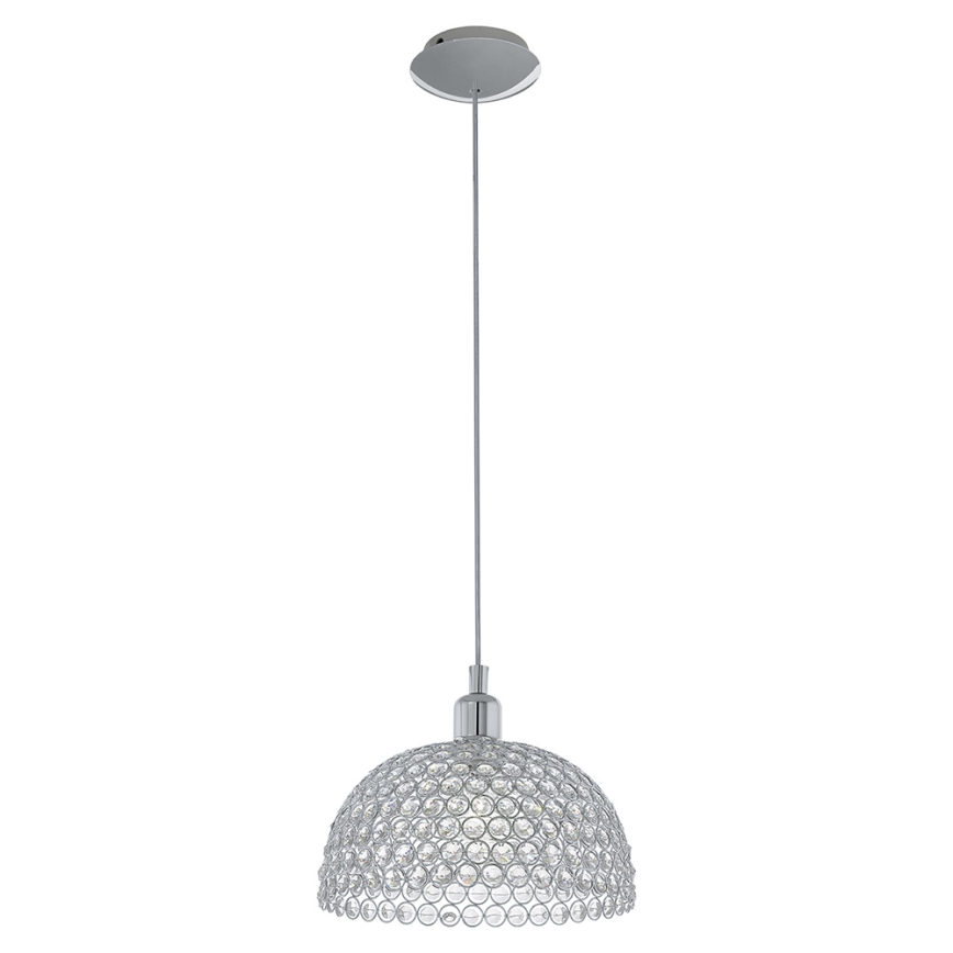 Eglo 78349 - Krystal lysekrone i snor GILLINGHAM 1xE27/60W/230V