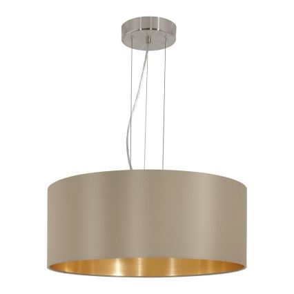 Eglo 78693 - Pendel MASERLO 3xE27/60W/230V diameter 53 cm beige/kobber