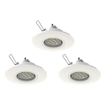 Eglo 78704 - SÆT 3x LED indbygningslampe PENETO 1xGU10/3,3W/230V hvid