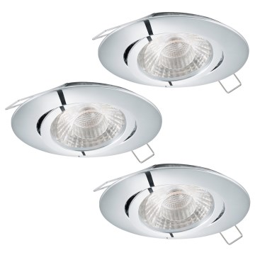 Eglo 78708 - SÆT 3x LED indbygningslampe TEDO 1xGU10/5W/230V