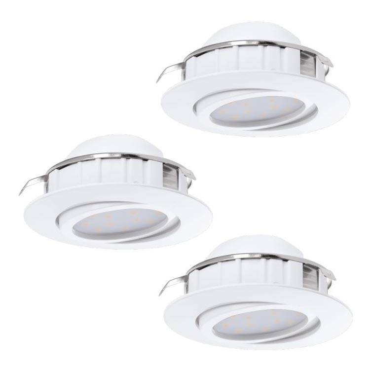 Eglo 78755 - 3x LED indbygningslampe PINEDA 1xLED/6W/230V 3000K hvid