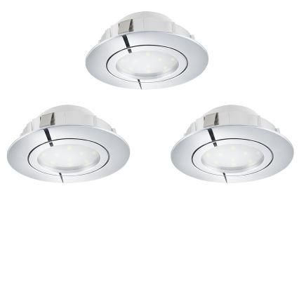 Eglo 78761 - 3x LED indbygningsspot dæmpbar TINUS 3xLED/6W/230V
