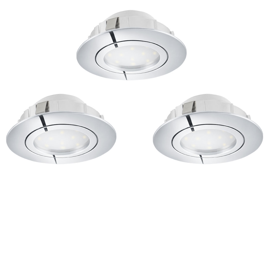 Eglo 78761 - 3x LED indbygningsspot dæmpbar TINUS 3xLED/6W/230V