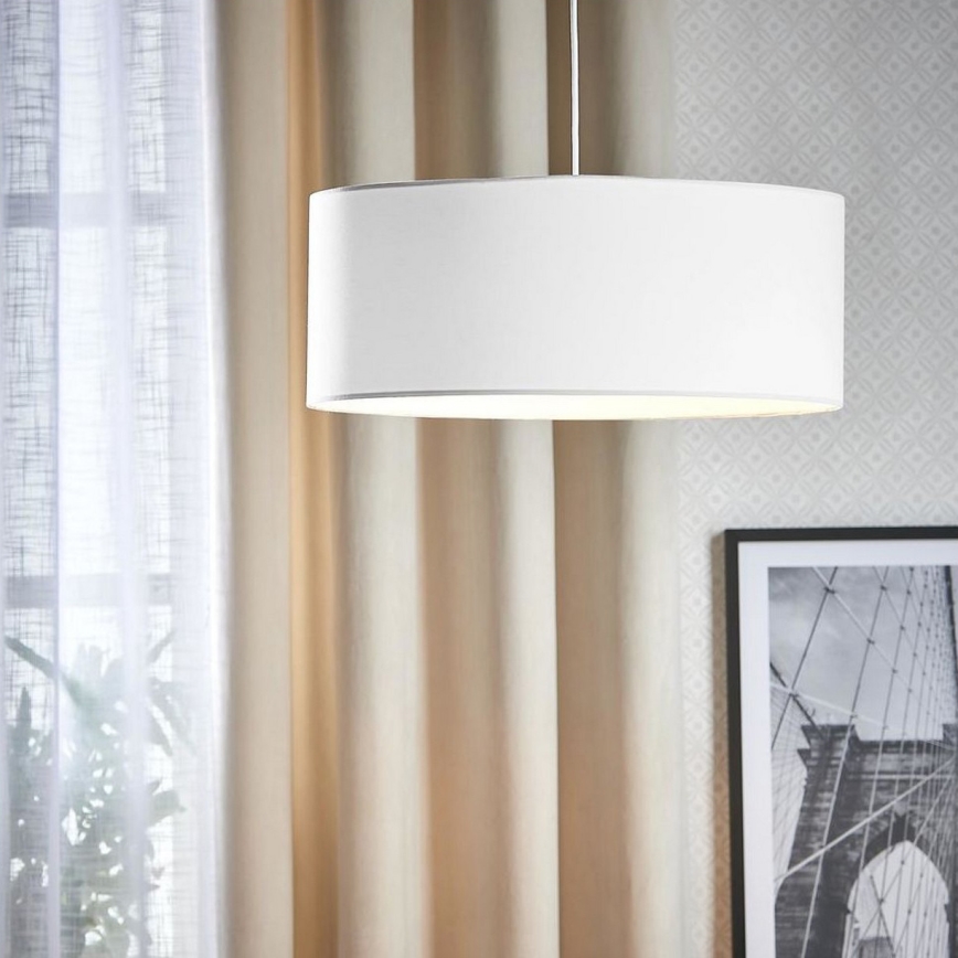 Eglo 79065 - Pendel SITIA 3xE27/60W/230V hvid