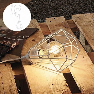 Eglo 79085 - BYRON bordlampe til stikkontakt 1xE27/60W/230V hvid