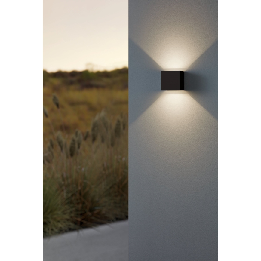 Eglo 79215 - Udendørs LED væglampe CALPINO 2xLED/3,3W/230V 3000K IP54 sort