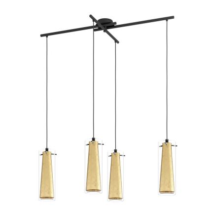 Eglo 79344 - Pendel PINTO GOLD 4xE27/40W/230V guldfarvet