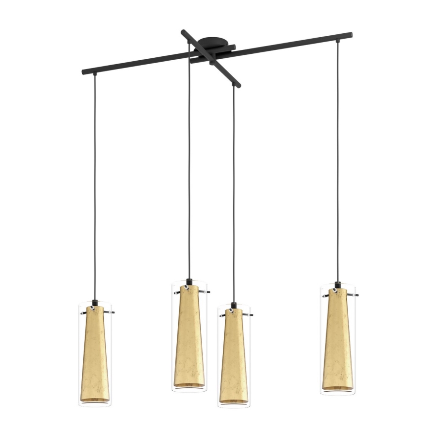 Eglo 79344 - Pendel PINTO GOLD 4xE27/40W/230V guldfarvet