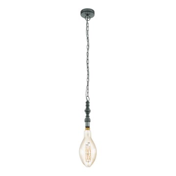Eglo 79407 - LED lysekrone på kæde PENSILVA 1xE27/8W/230V sort