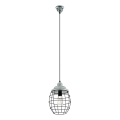 Eglo 79435 - Pendel på ledning BAMPTON 1xE27/60W/230V grå/sort