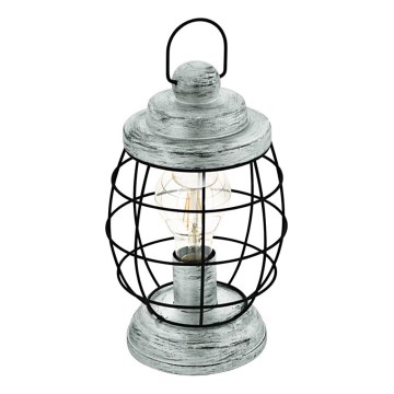 Eglo 79436 - Bordlampe BAMPTON 1xE27/60W/230V sølv