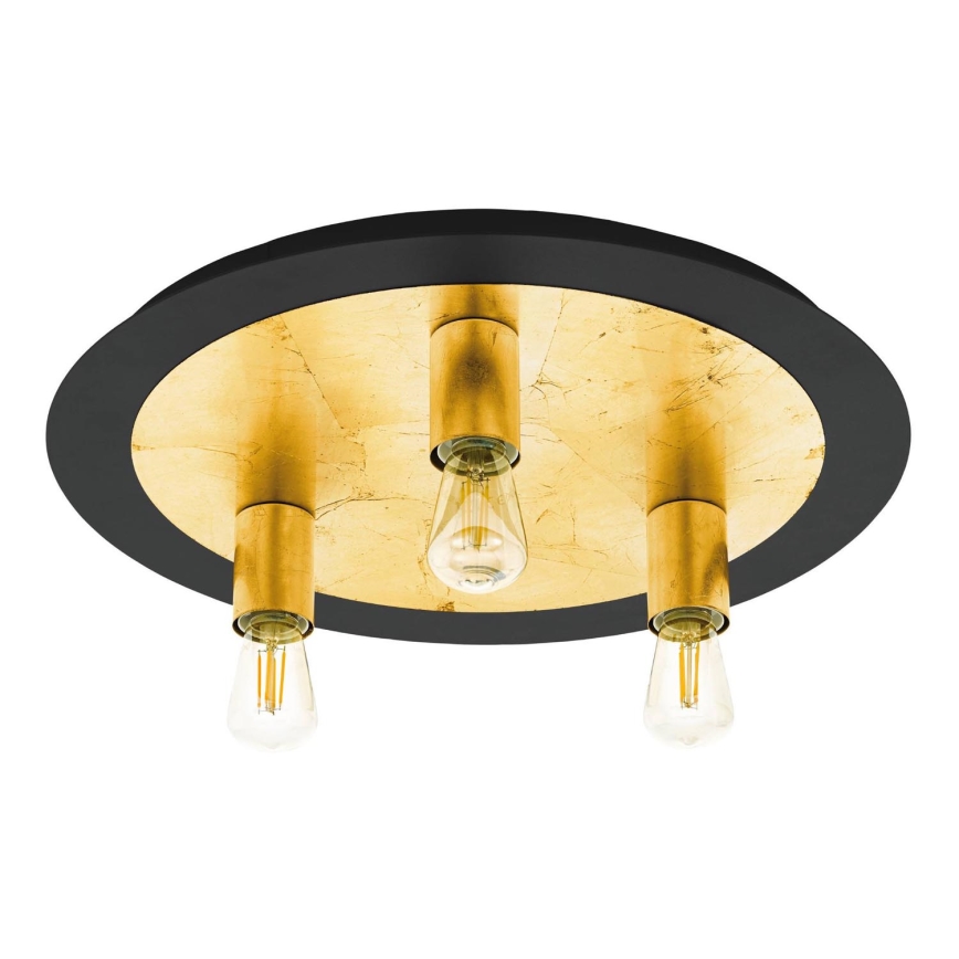 Eglo 79451 - Loftlampe BONASORT 3xE27/60W/230V guldfarvet