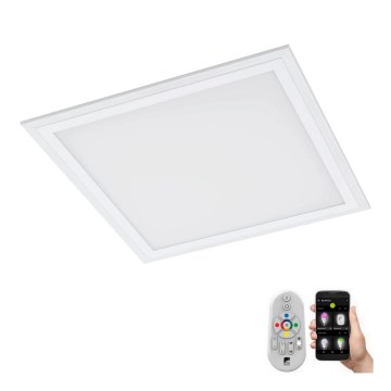 Eglo 79464 - LED loftlampe dæmpbar POZZALLO LED/16W/230V 2700-6500K 30x30 cm hvid + fjernbetjening