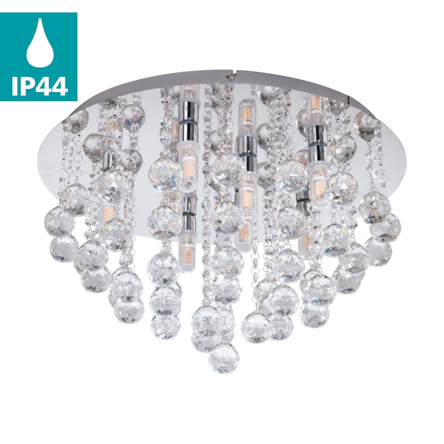 Eglo 79516 - LED loftlampe til badeværelse MONTEPRANDONE 8xG9/3W/230V IP44 skinnende krom