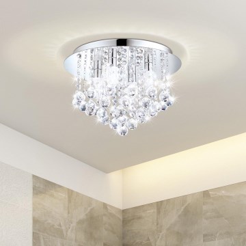 Eglo 79516 - LED loftlampe til badeværelse MONTEPRANDONE 8xG9/3W/230V IP44 skinnende krom